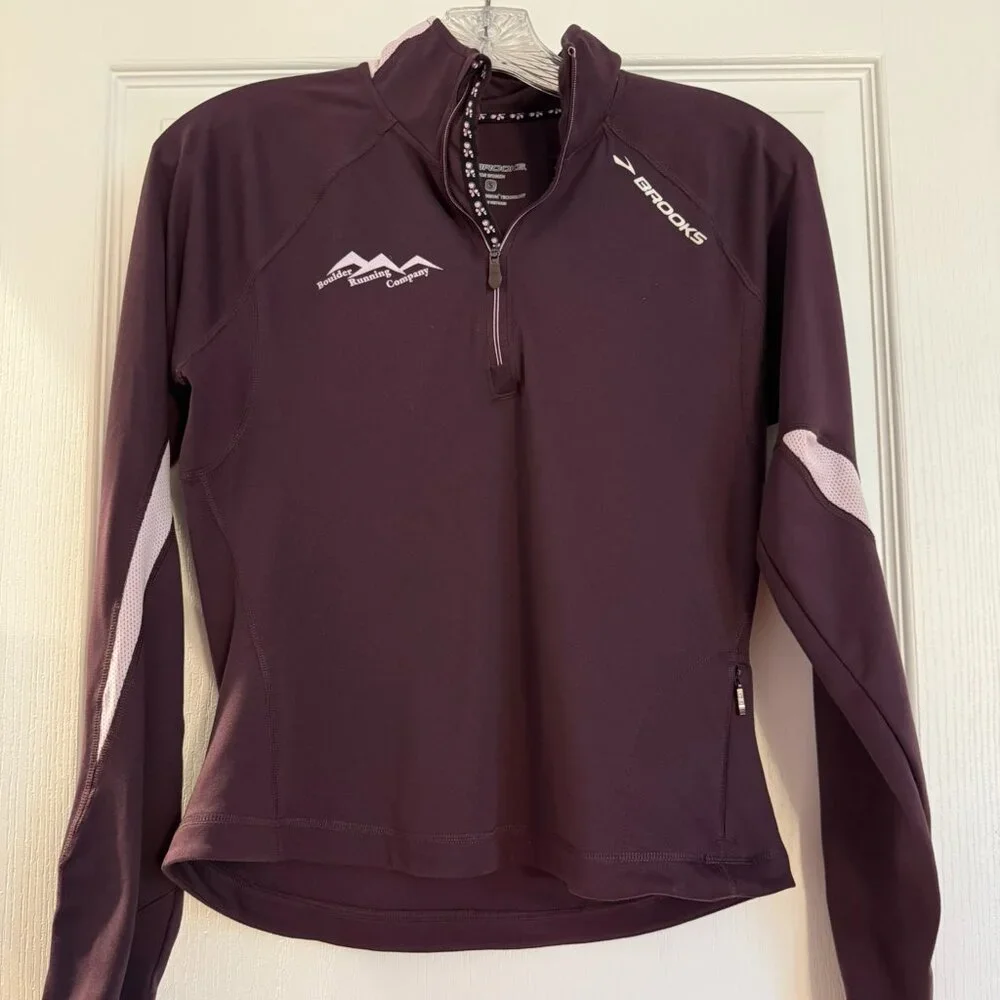 GUC Brooks 1/4 Zip Long-Sleeve Running Top (Colorado) - Picture 1 of 4